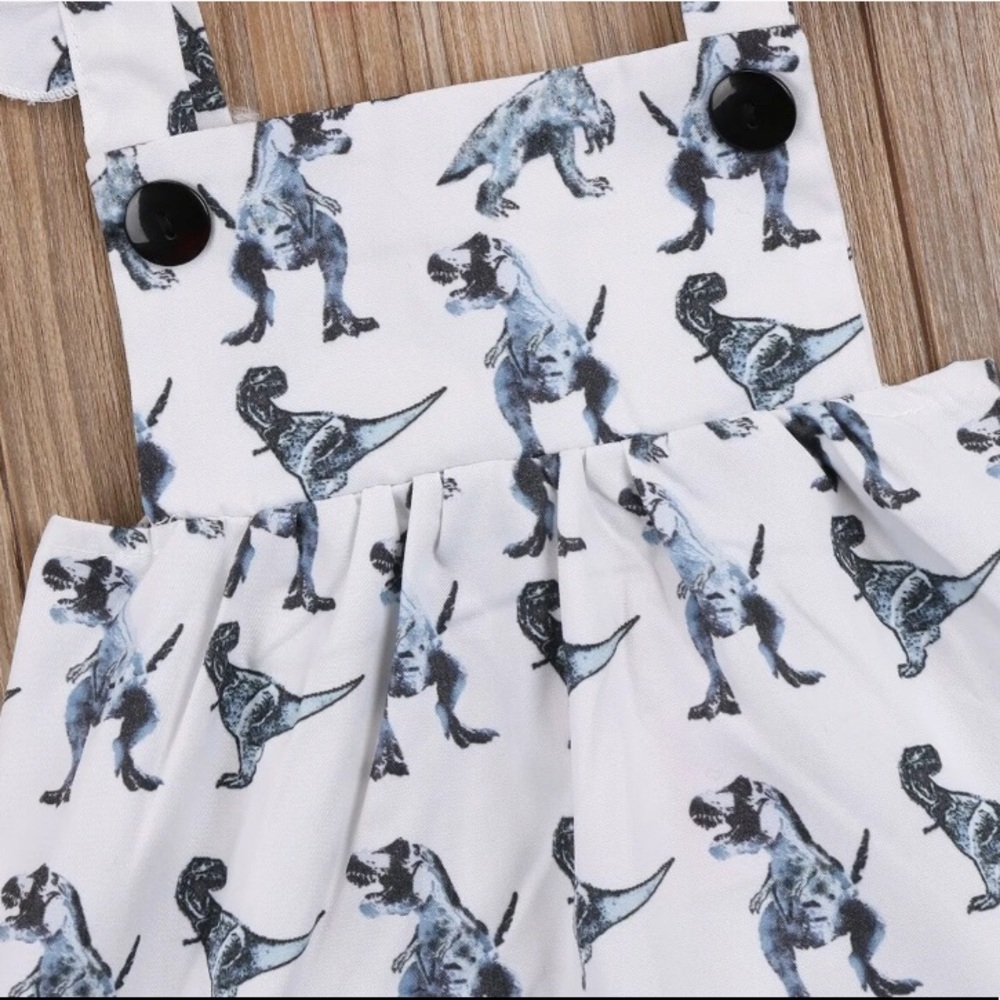 T-Rex Dino baby girl dress - Picture 3 of 5
